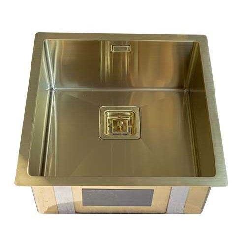Кухонна мийка з нержавіючої сталі AquaSanita Dera DER100X-G GOLD 45x45