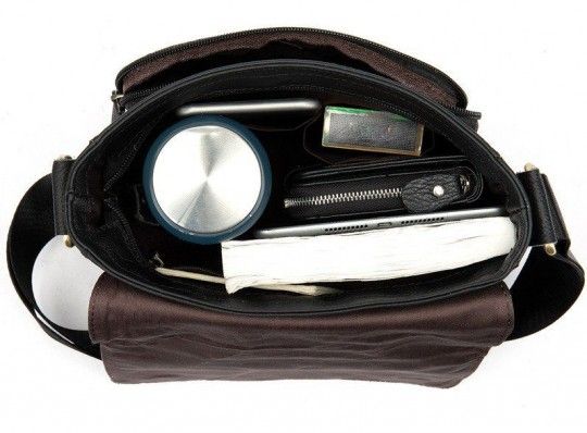 Сумка на плече зі шкіри 20021 Vintage чорний