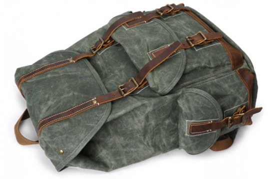 Рюкзак дорожній текстильний 20056 Vintage зелений