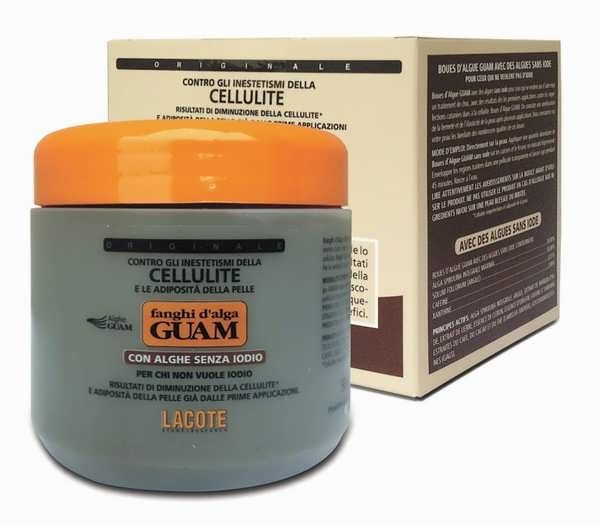 Антицелюлітна маска з морських водоростей без місту йоду Guam 500 г Seaweed Mud iodine free