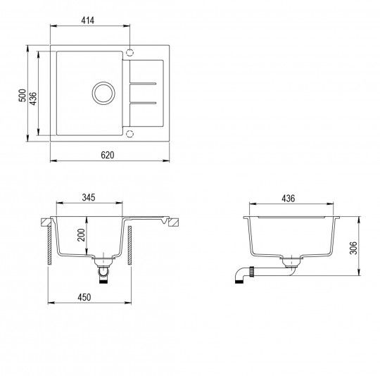 Кухонна мийка AquaSanita TESA SQT102AW-110 beige