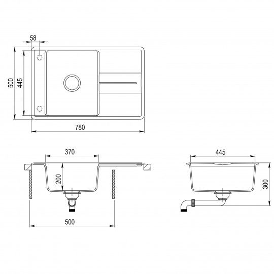 Кухонна мийка AquaSanita Standard Bella SQB101AW-112 ora