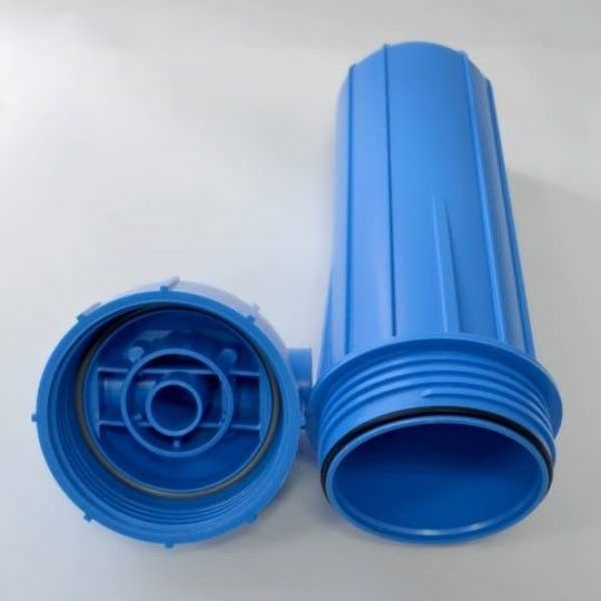 10" Синій натрубний корпус FHPRNx фільтра Aquafilter, різьблення латунь