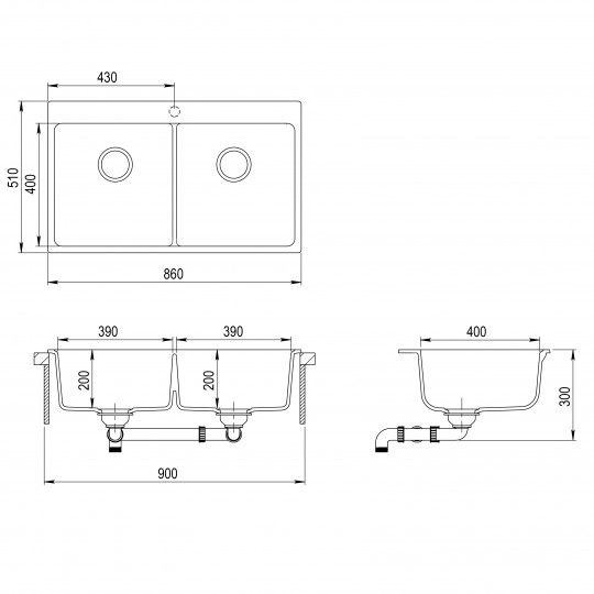 Кухонна мийка AquaSanita Standard Magna SQM200AW-111 silica