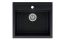 Кухонная мойка AquaSanita Basic Quadro SQQ100W-601 black metallic