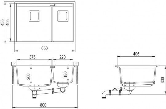 Кухонна мийка AquaSanita Premium Delicia SQD150AW-202 alumetallic