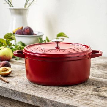 Каструля з кришкою GreenPan Featherweights 22 см 3,3 л з керамічним покриттям червоний (CC005432-001)