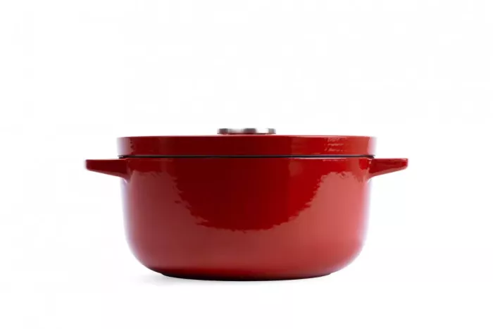 Каструля чавунна з кришкою KitchenAid 22 см 3,3 л червона (CC006057-001)