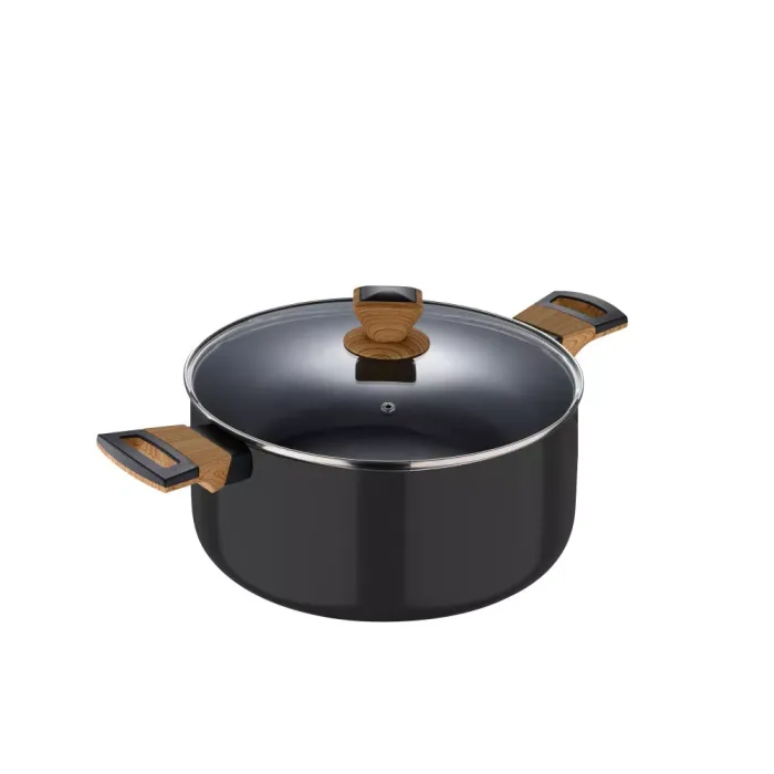 Каструля з кришкою Bergner Earth black 24 см 4.3 л (BG-32036-BK)