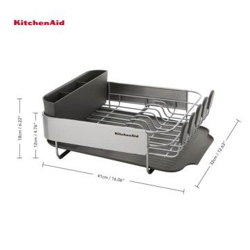 Підставка для сушки посуду KitchenAid Sinkware, 41 x 33 x 17 см, сірий (KEG895BXCGA)