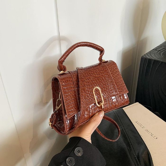 Каркасное небольшое кроссбоди из эко-кожи Lilly P2-17068985C коричневое