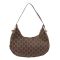 Напівкругла сумка з екошкіри Lilly P2-7056DB темно коричнева