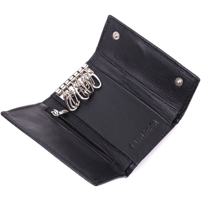 Практическая ключница из натуральной кожи ST Leather 22483 черная