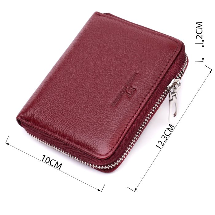 Практичний гаманець для жінок із натуральної шкіри ST Leather 22450 бордовий