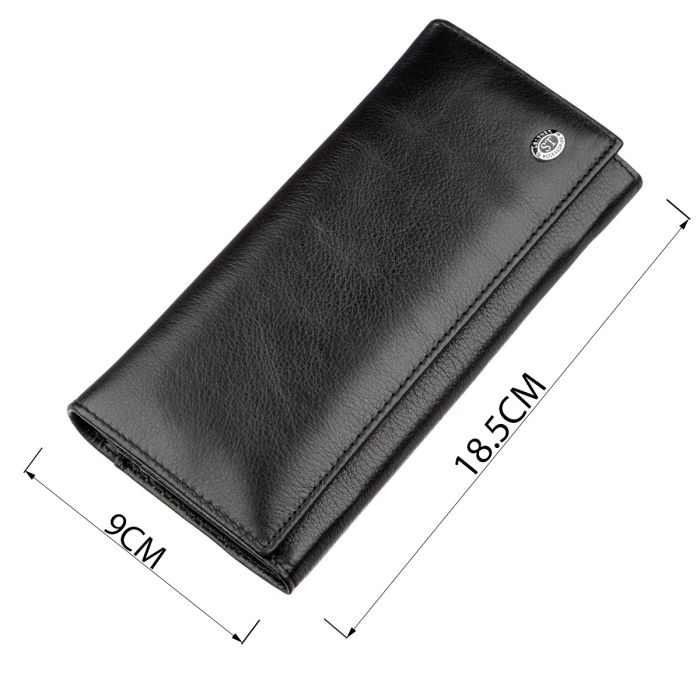 Практичный женский кошелек на магнитах ST Leather 18870 черный