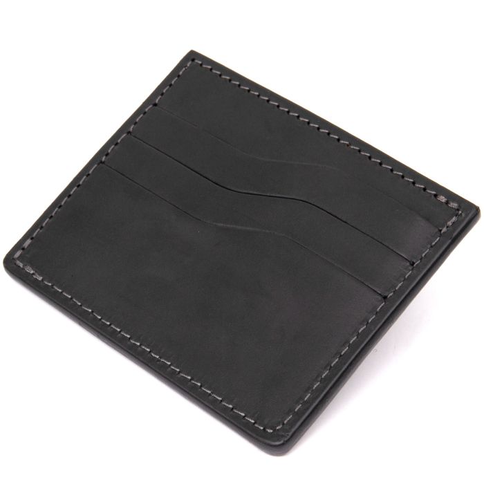 Практичний шкіряний картхолдер Grande Pelle 11499 чорний
