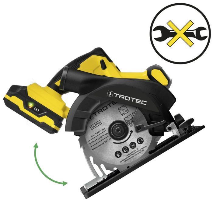 Пила циркулярная аккумуляторная Trotec PCSS 10-20V + кейс (4430000110)