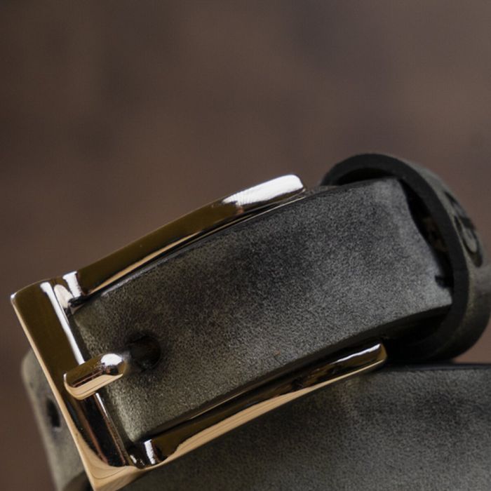 Ремінь жіночий шкіряний Grande Pelle 11234 сірий