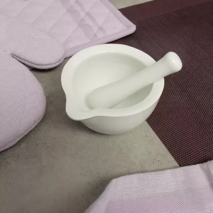 Ступка керамічна з товкачем KELA Paco, 10x6 см (10774)