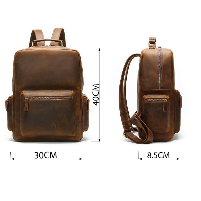 Рюкзак винтажный для ноутбука 14712 кожаный Vintage коричневый