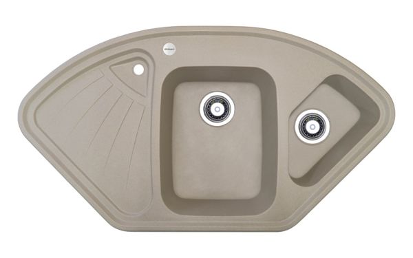 Кухонна мийка Adamant CONSENSUS сахара 1045x575x190 мм, кутова з крилом