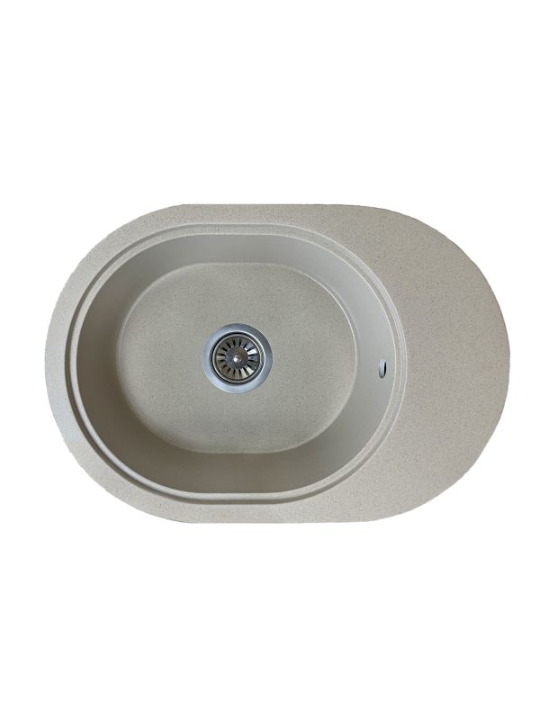 Кухонная мойка Adamant OVALE сахара 610x420x180 мм, с крылом