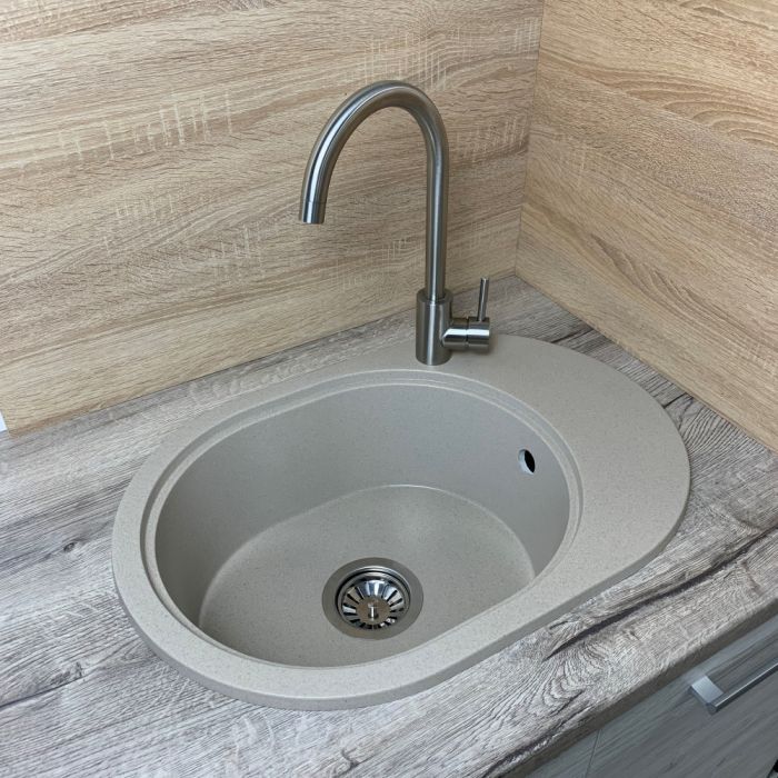 Кухонная мойка Adamant OVALE сахара 610x420x180 мм, с крылом