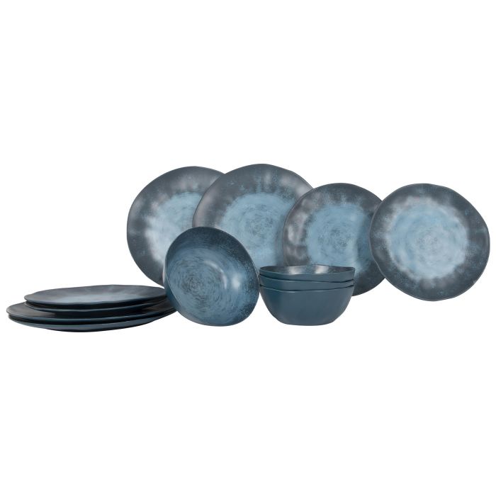 Сервіз столовий Gimex Tableware Stone 12 Pieces 4 Person Dark Blue (6917100)
