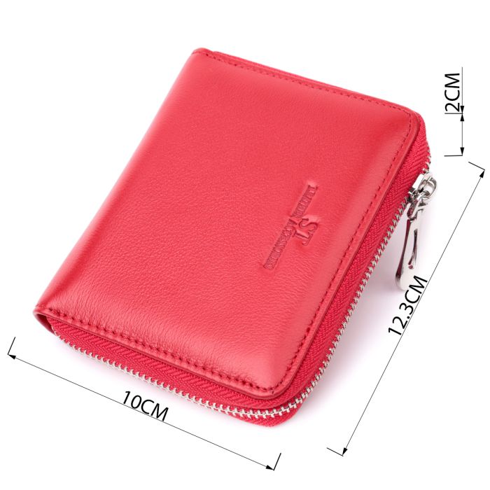 Симпатичный женский кошелек из натуральной кожи ST Leather 22448 красный
