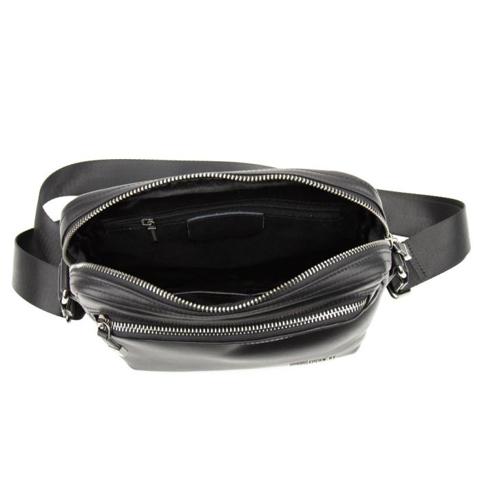 Мужская черная кожаная сумка через плечо Tiding Bag SM8-9686-4A