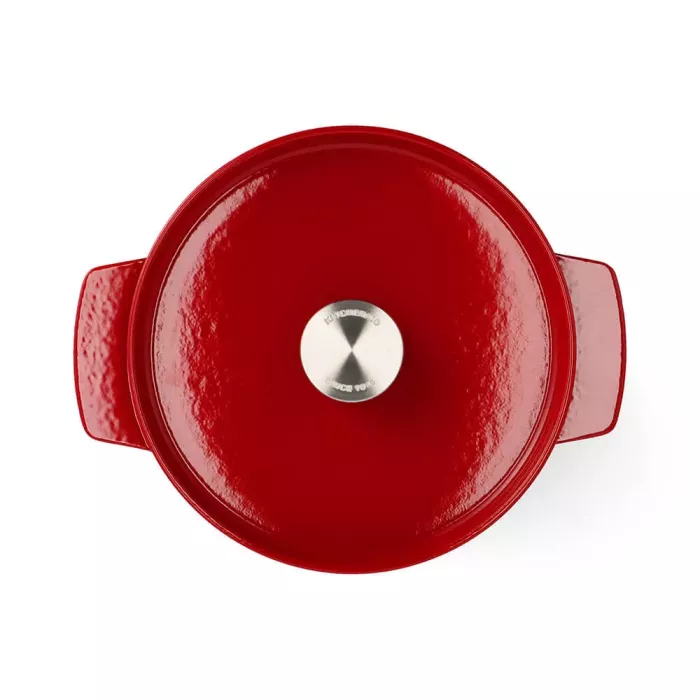 Каструля чавунна з кришкою KitchenAid 22 см 3,3 л червона (CC006057-001)