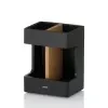 Стакан для зубних щіток KELA Cube, чорний, 8.5х6.5х11.5 см (23688)