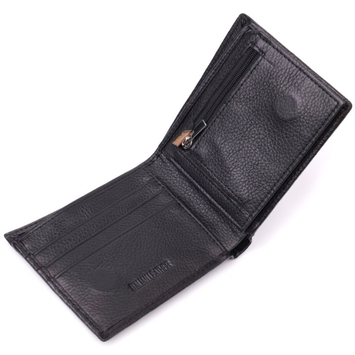 Стильний чоловічий гаманець із натуральної шкіри ST Leather 22457 чорний