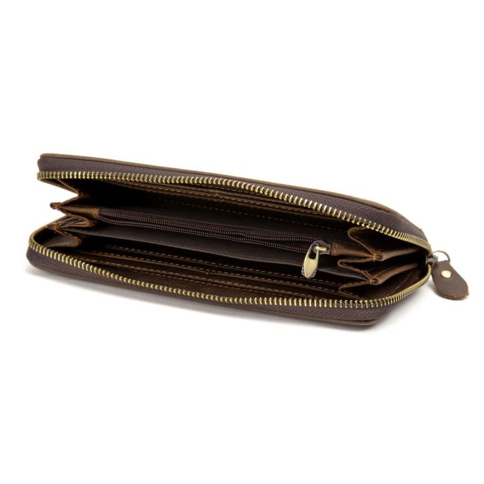 Шкіряний клатч із вінтажної шкіри Tiding Bag t4007-1DB