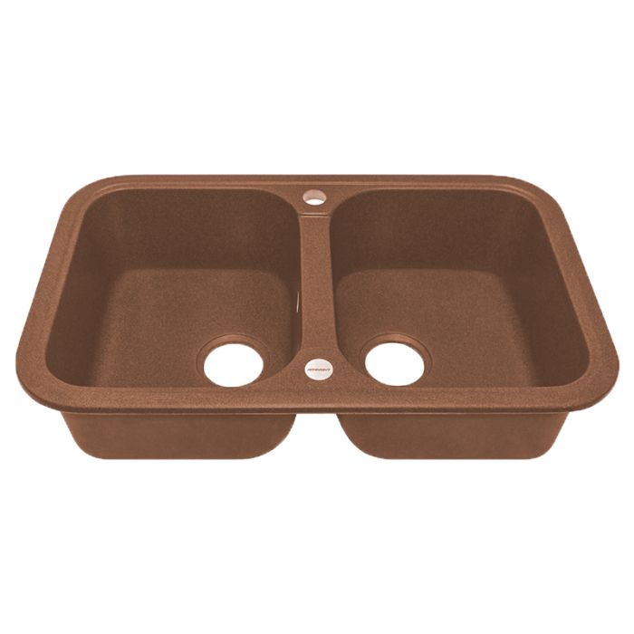 Кухонна мийка Adamant TWINS terra-cotta 765x470x190 мм, 2 повнорозмірні чаші