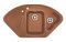 Кухонная мойка Adamant CONSENSUS terra-cotta 1045x575x190 мм, угловая с крылом