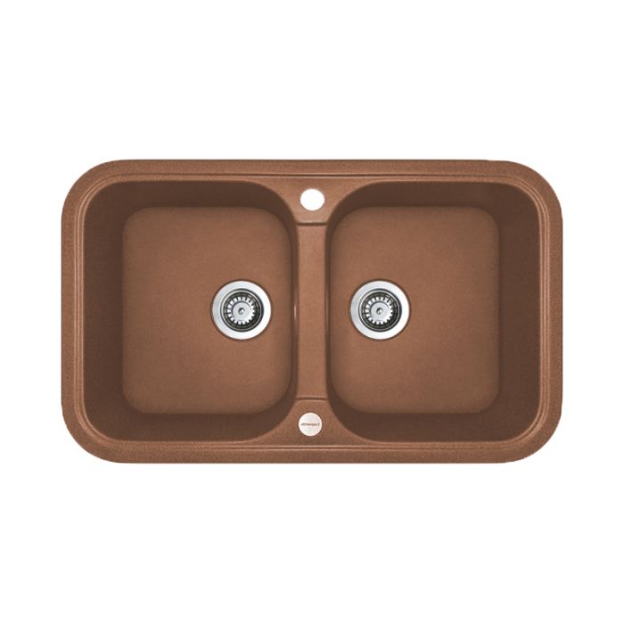 Кухонна мийка Adamant TWINS terra-cotta 765x470x190 мм, 2 повнорозмірні чаші