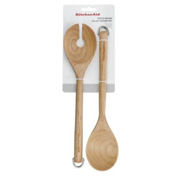 Набір ложок для салату KitchenAid Coreline, 2 шт, 30 см, береза (KQR713OHE)
