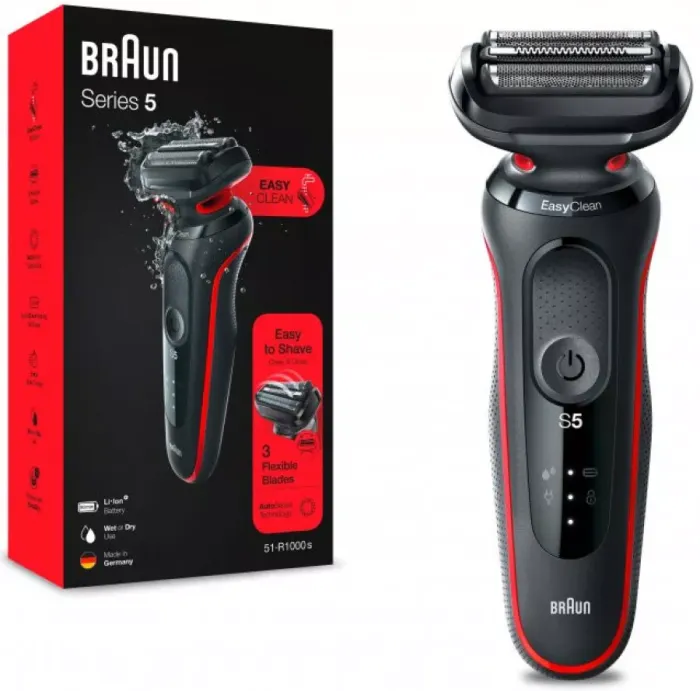 Електробритва BRAUN Series 5 51-R1000s BLACK / RED