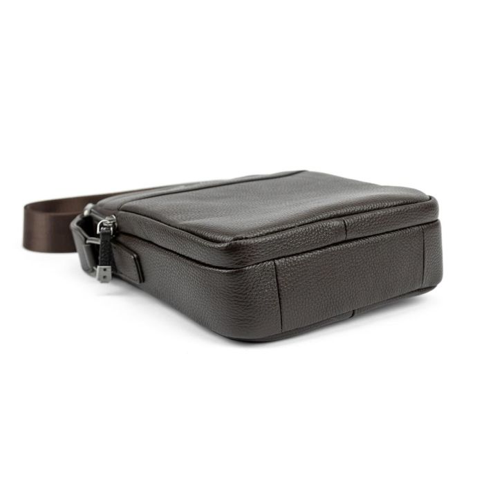Чоловіча шкіряна сумка через плече флотар Tavinchi TV-SM8-3040C-FL коричнева