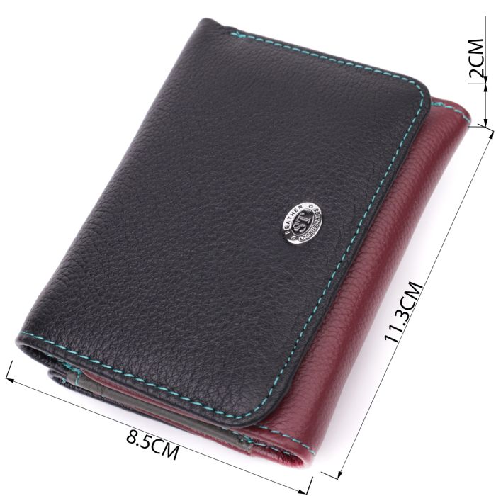Зручний гаманець для дівчат із натуральної шкіри ST Leather 22497 різнокольоровий
