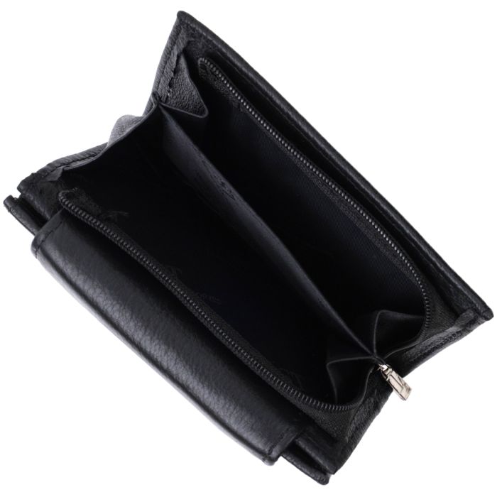 Зручний жіночий гаманець із монетницею із натуральної шкіри ST Leather 22711 чорний