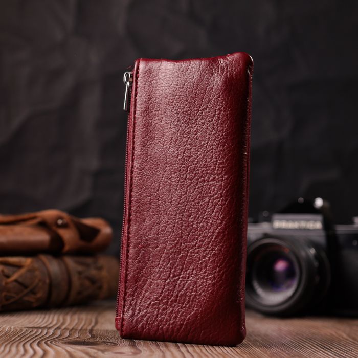 Містка ключниця з натуральної шкіри ST Leather 22508 бордова