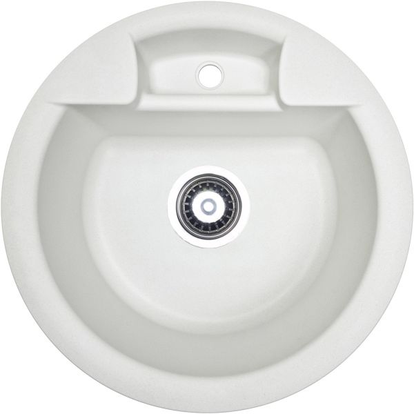 Кухонна мийка Adamant FINE біла d 470x190 мм, без крила