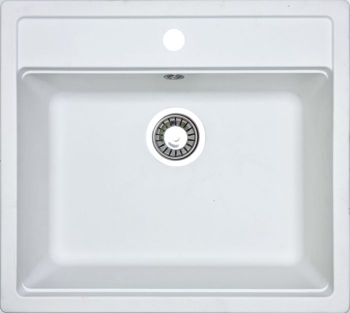 Кухонная мойка Adamant STEP белая 565x500x190 мм, без крыла