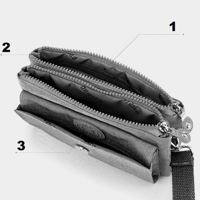 Кросбоди текстильное Confident WT1-0520A черное