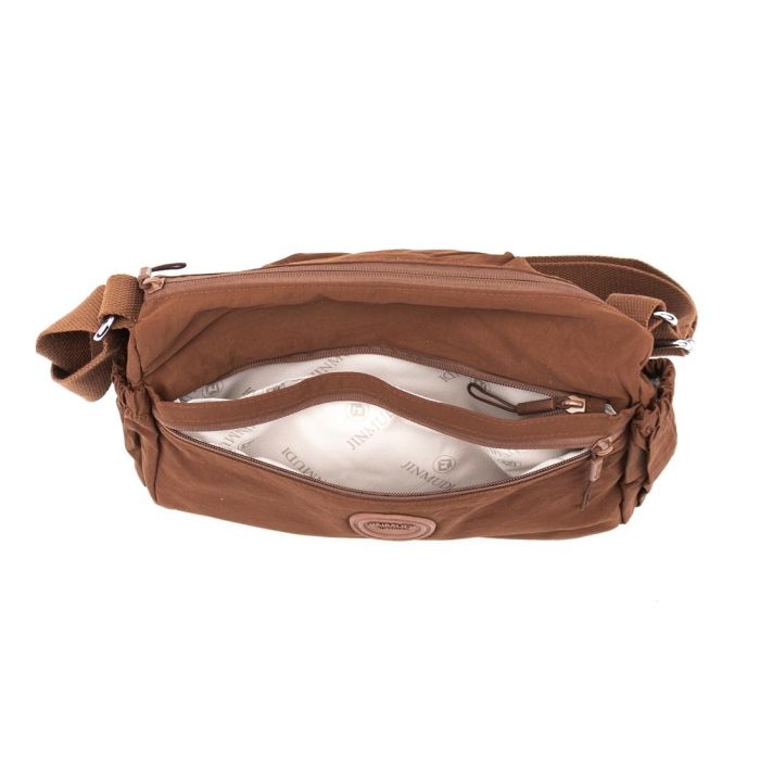 Жіноче текстильне повсякденне кросбоді Confident WT1-6206C Коричневий