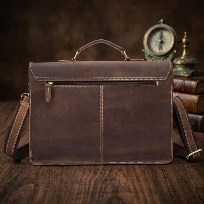 Портфель мужской из кожи 14774 Vintage рыжий