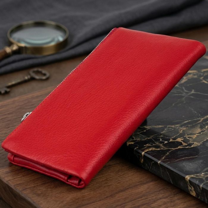 Вертикальний гаманець на кнопці жіночий ST Leather 19202 червоний