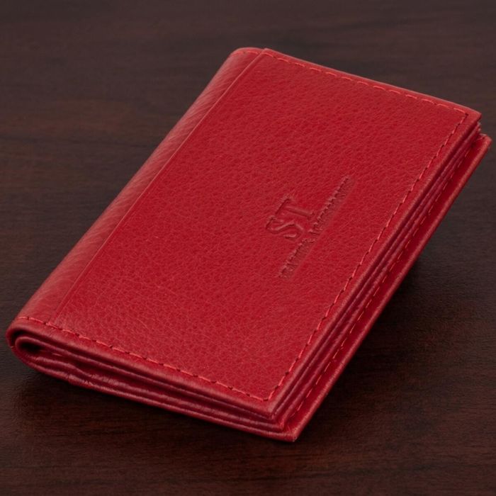 Визитница-книга ST Leather 19214 красная